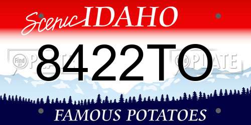 8422TO Idaho License Plate