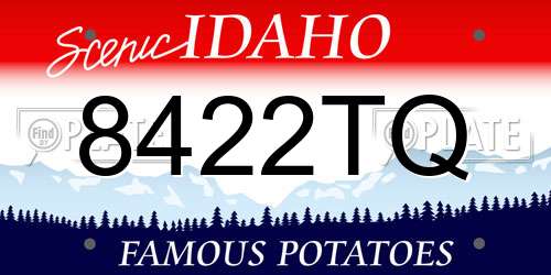 8422TQ Idaho License Plate