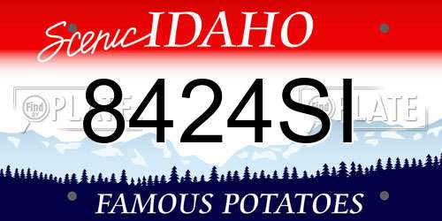 8424SI Idaho License Plate