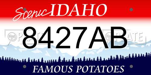 8427AB Idaho License Plate