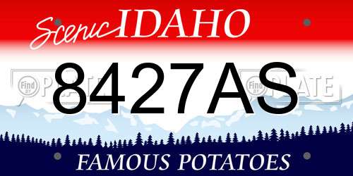 8427AS Idaho License Plate