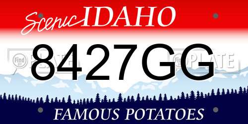 8427GG Idaho License Plate