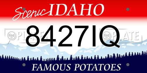8427IQ Idaho License Plate