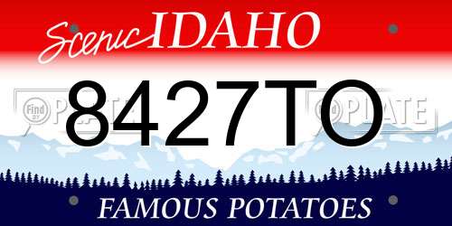 8427TO Idaho License Plate