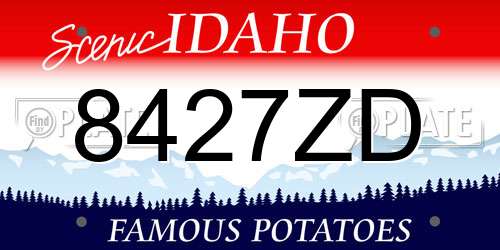 8427ZD Idaho License Plate