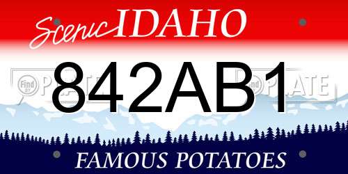 842AB1 Idaho License Plate