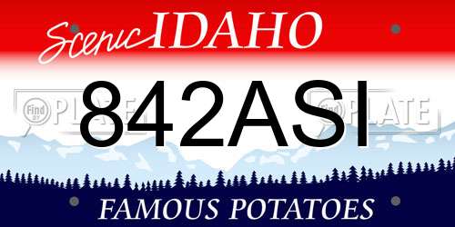 842ASI Idaho License Plate