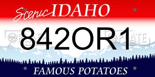 842OR1 Idaho License Plate