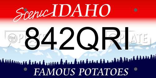 842QRI Idaho License Plate