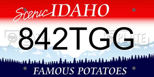 842TGG Idaho License Plate