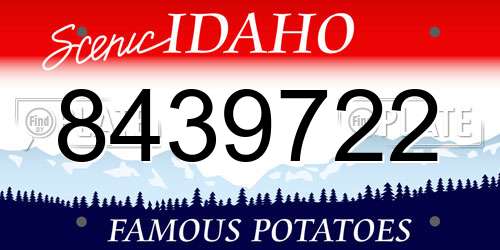 8439722 Idaho License Plate