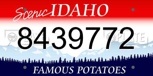 8439772 Idaho License Plate