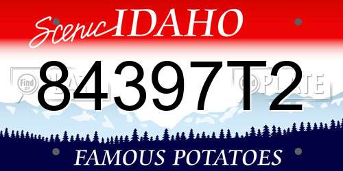 84397T2 Idaho License Plate