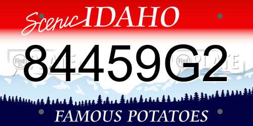 84459G2 Idaho License Plate