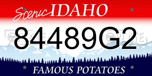 84489G2 Idaho License Plate