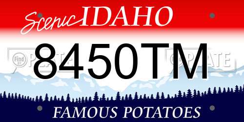 8450TM Idaho License Plate