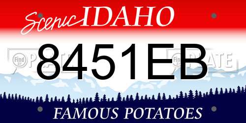 8451EB Idaho License Plate