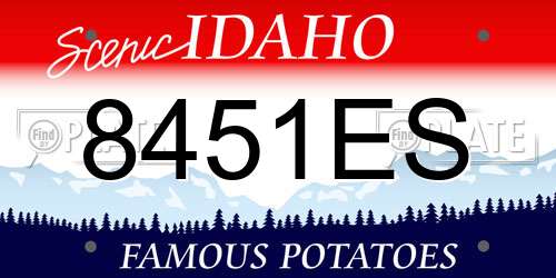 8451ES Idaho License Plate