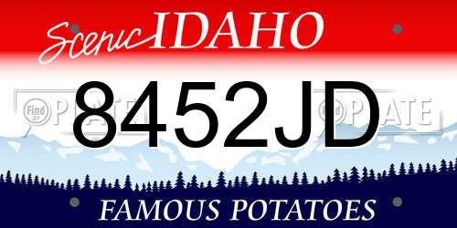 8452JD Idaho License Plate