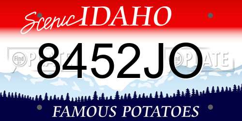 8452JO Idaho License Plate