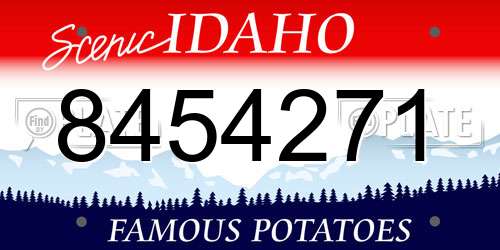 8454271 Idaho License Plate