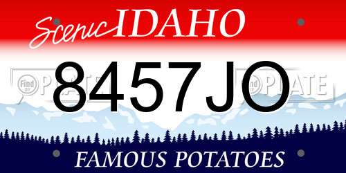 8457JO Idaho License Plate