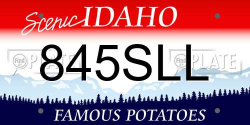 845SLL Idaho License Plate