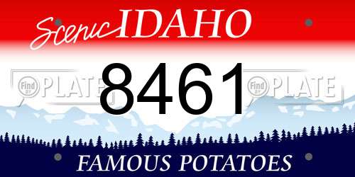 8461 Idaho License Plate