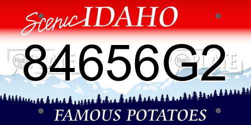 84656G2 Idaho License Plate