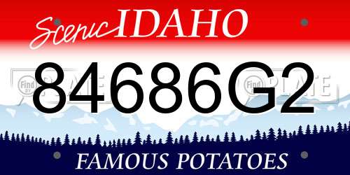 84686G2 Idaho License Plate
