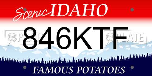 846KTF Idaho License Plate