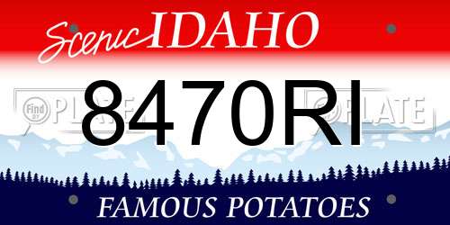 8470RI Idaho License Plate