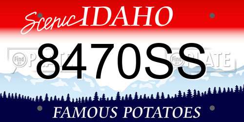 8470SS Idaho License Plate