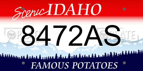 8472AS Idaho License Plate