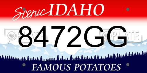 8472GG Idaho License Plate