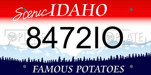 8472IO Idaho License Plate
