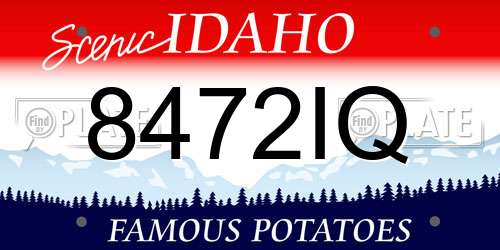 8472IQ Idaho License Plate