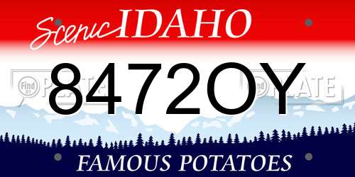 8472OY Idaho License Plate
