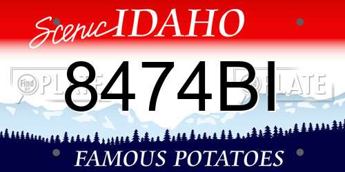 8474BI Idaho License Plate