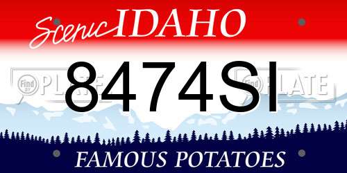 8474SI Idaho License Plate