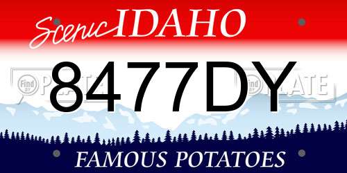 8477DY Idaho License Plate