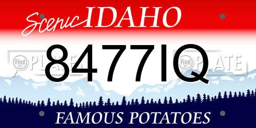 8477IQ Idaho License Plate