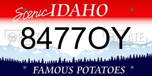 8477OY Idaho License Plate