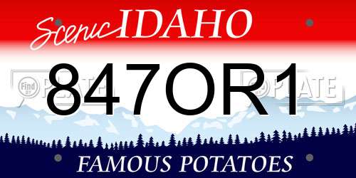 847OR1 Idaho License Plate