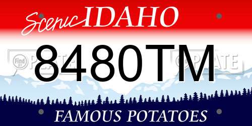 8480TM Idaho License Plate
