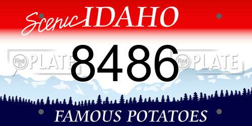 8486 Idaho License Plate