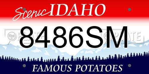 8486SM Idaho License Plate