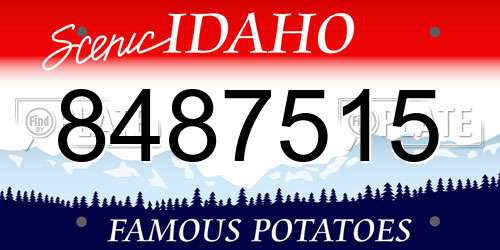 8487515 Idaho License Plate