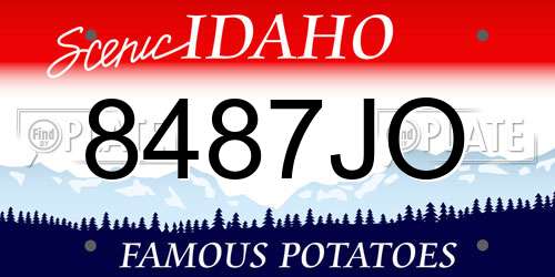 8487JO Idaho License Plate