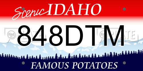 848DTM Idaho License Plate